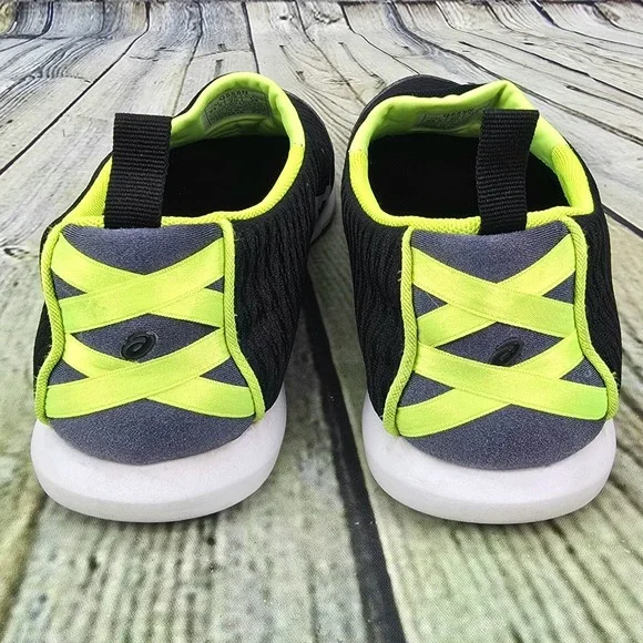 ASICS Metrolyte 2 Slip-On Shoes Women's 7.5 Black Neon Lightweight Walking Q555N